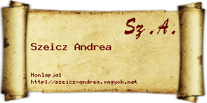 Szeicz Andrea névjegykártya