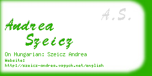 andrea szeicz business card